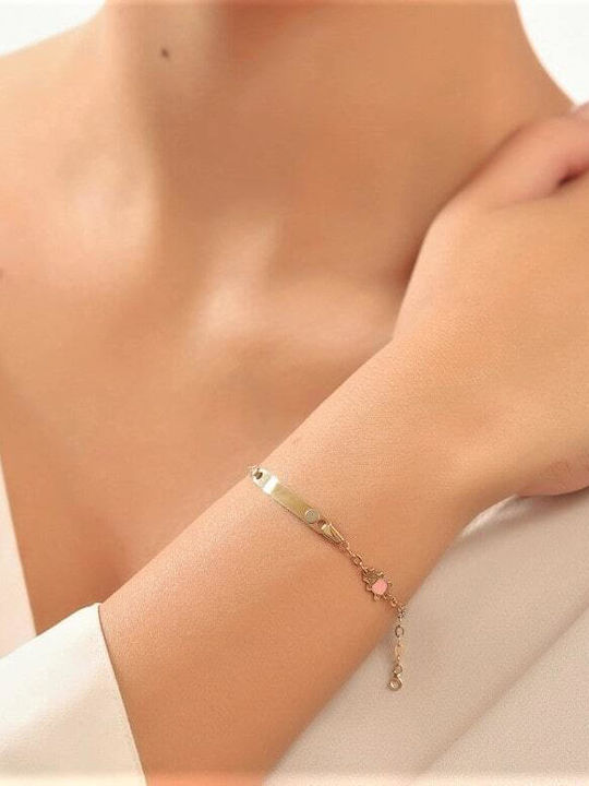 Eforo Kids Bracelet ID from Gold 14K with Figure