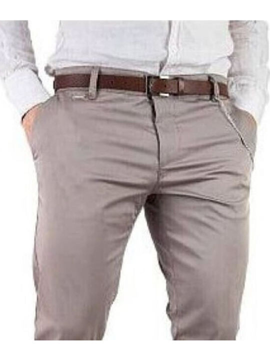 Pantaloni cu Croială Slim Bej