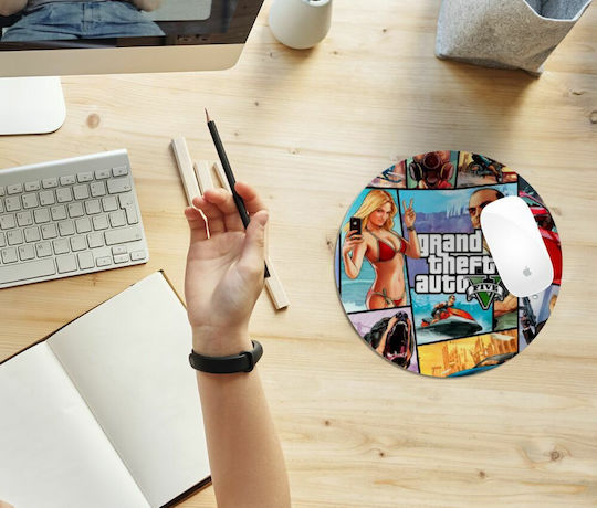 Koupakoupa Gta V Padel Pentru Mouse Rotund 200mm KP_2083_MOUSEPAD-ROUND