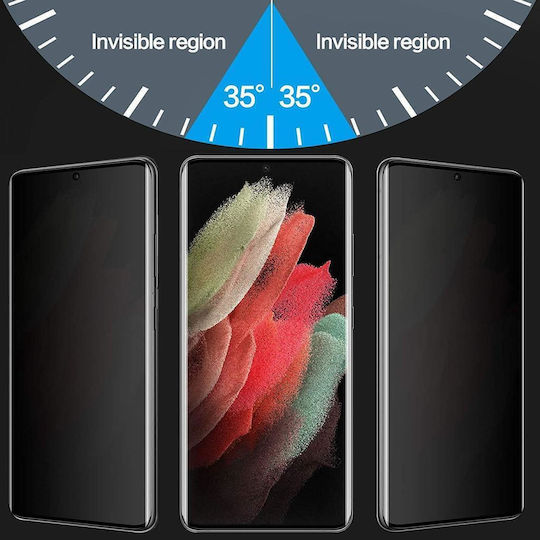 Leewello Antispy Privacy Tempered Glass Μαύρο (Redmi Note 10 / 10s / Poco M5s)