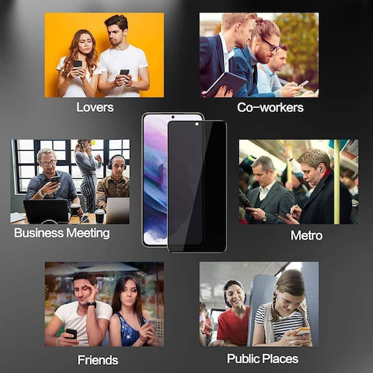 Leewello Antispy Privacy Tempered Glass Μαύρο (Redmi 10)