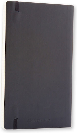 Moleskine Σημειωματάριο Ριγέ με Λάστιχο Μαύρο