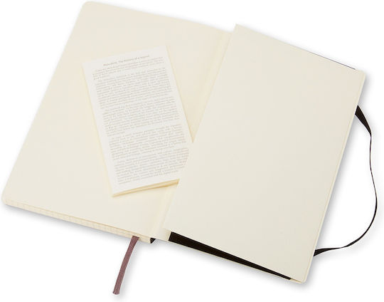 Moleskine Σημειωματάριο Ριγέ με Λάστιχο Μαύρο