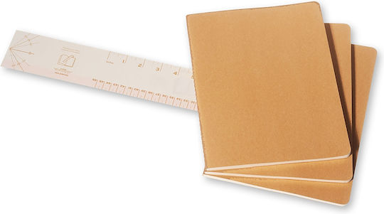 Moleskine CAHIERS RULED KRAFT Set 3 Notizbücher 60 Blätter B5 Geregelt Braun
