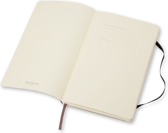 Moleskine Σημειωματάριο Ριγέ με Λάστιχο Μαύρο