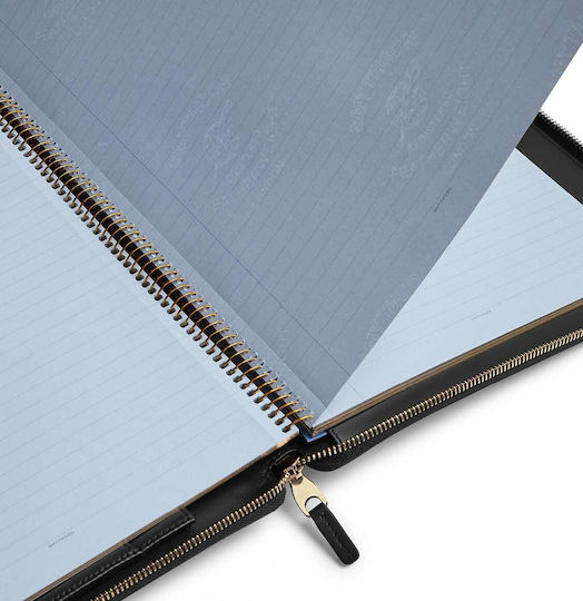 Smythson Σημειωματάριο Α4 Ριγέ Μαύρο