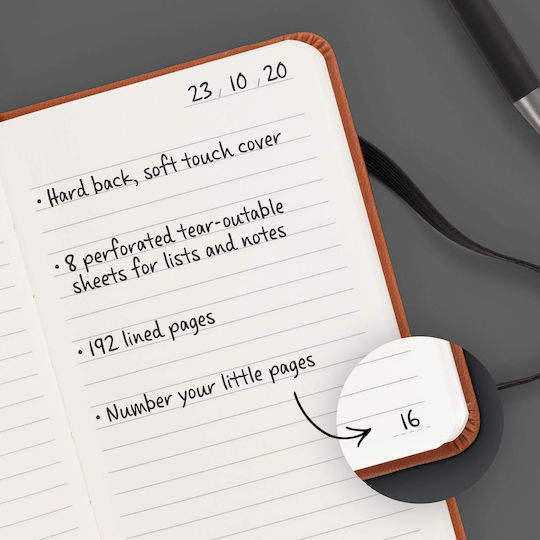 BooKaRoo Notebook A6 with Blank Pages Blue