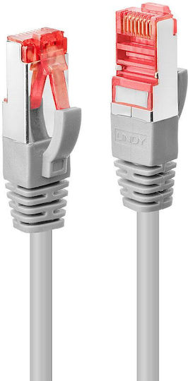 Lindy S/FTP Cat.6 (Gigabit) Καλώδιο Δικτύου Ethernet 0.5m Γκρι