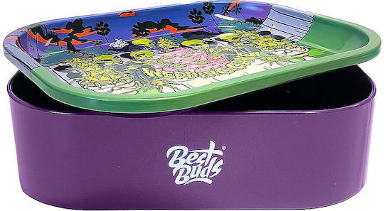 Best Buds Rollendes Tablett Lila