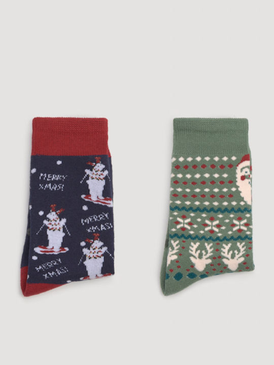 Ysabel Mora Non-slip Kids' Long Socks Multicolored 2 Pairs