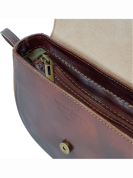 Leather Women's Flap Bag Brown