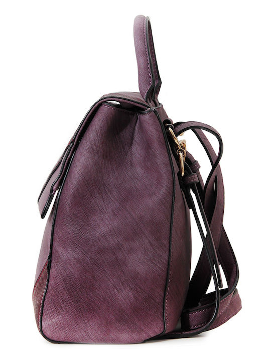 MI-TU Exclusive Leder Damen Handytasche Rucksack Burgundisch