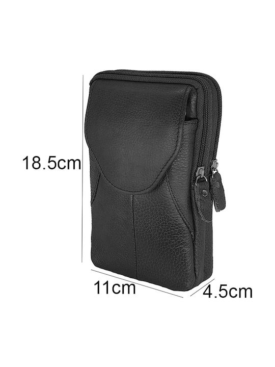 Gift-Me Leather Men's Bag Shoulder / Crossbody Black