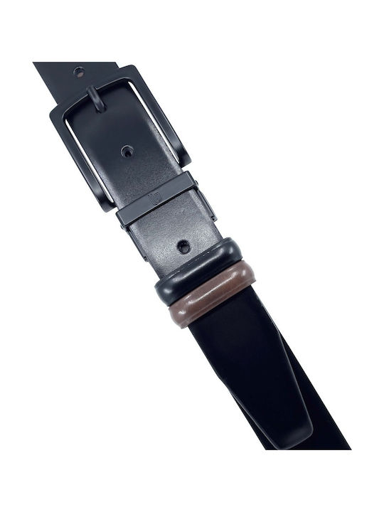 Men's Belt Leather Double Sided BLACK BROWN