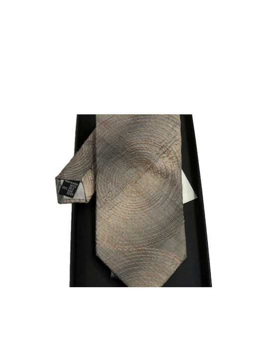 Makis Tselios Fashion Silk Men's Tie Printed Brown