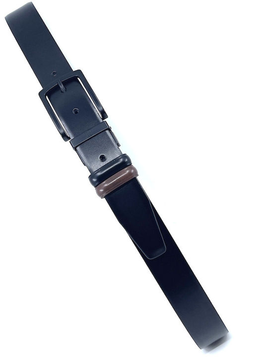 Men's Belt Leather Double Sided BLACK BROWN
