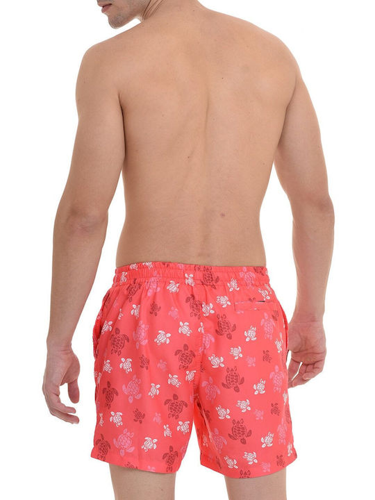 MiandMi Men's Swimwear Shorts Orange with Patterns