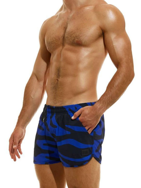 Modus Vivendi Herren Badebekleidung Shorts Blau mit Mustern