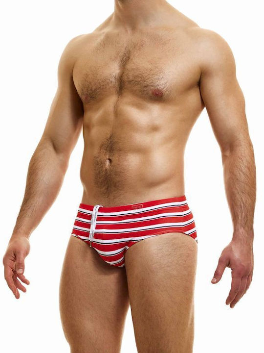 Modus Vivendi Men's Swimwear Shorts Red with Patterns