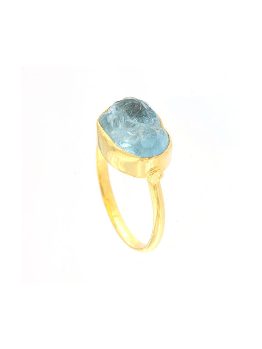 Ios Women's Gold Ring with Stone 18K