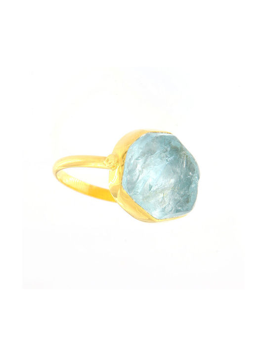 Ios Women's Gold Ring with Stone 18K