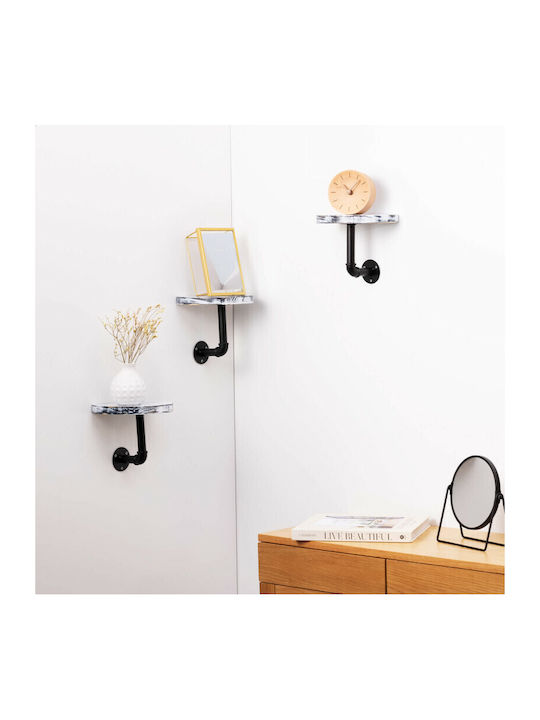 Grey Wall Shelves 3 Pieces 20x15x17cm