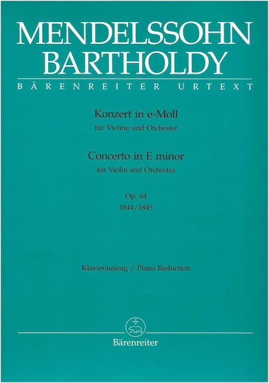 Barenreiter Mendelssohn Concerto Sheet Music for String Instruments / Orchestra / Violin