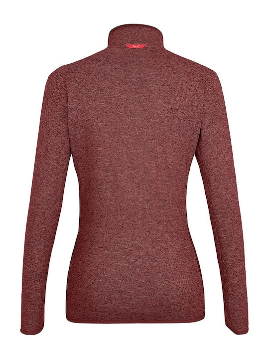 Rocca 2 Fleece Γυναικεία Ζακέτα με Φερμουάρ σε Κόκκινο Χρώμα