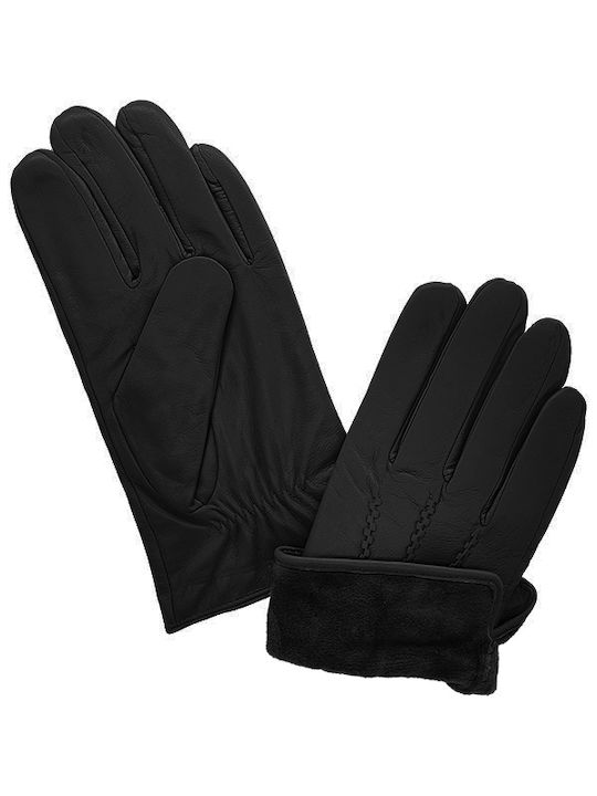 Schwarz Leder Handschuhe