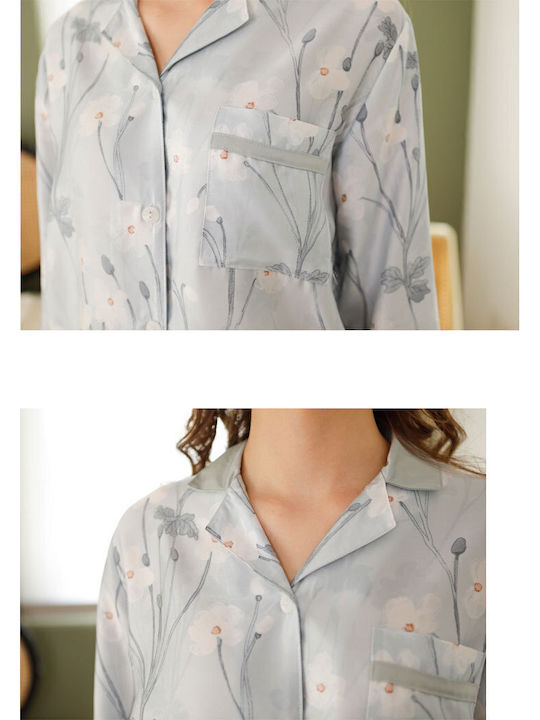 La Lolita Amsterdam Winter Women's Pyjamas Set Light Blue