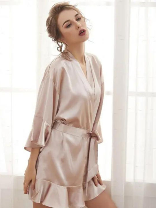 La Lolita Amsterdam Sommer Damen Schlafanzug Robe Rosa