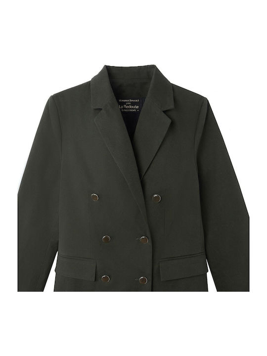 La Redoute Collections Γυναικείο Σταυρωτό Σακάκι Πράσινο