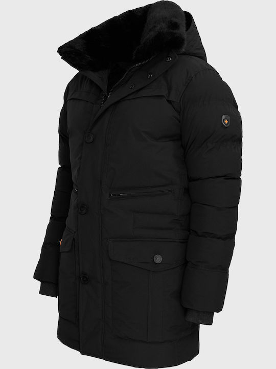 Casino Winter Jacke Puffer Schwarz