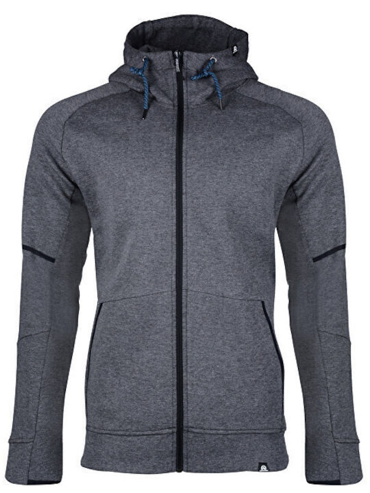 Men's Cardigan with Hood Gray