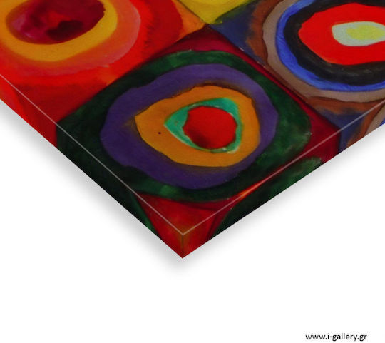 I-gallery Squares With Concentric Gemälde Kopie von Wassily Kandinsky auf Leinwand 100x70cm