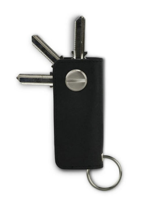 Garzini Χειροποίητο Κλειδοθήκη Key Δερμάτινη Μαύρη
