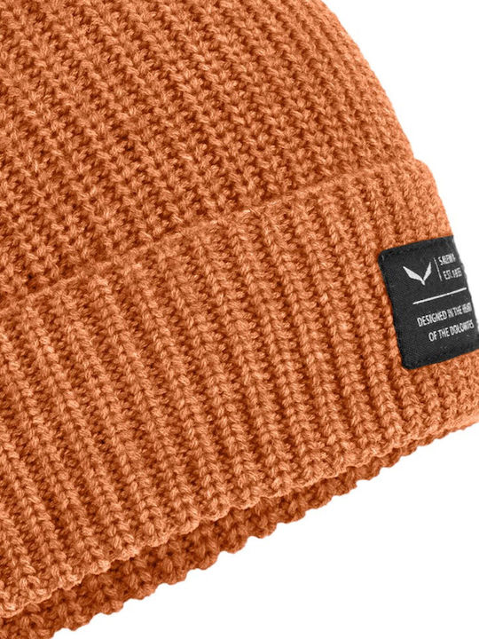 Salewa Beanie Männer Beanie mit Rippstrick in Orange Farbe