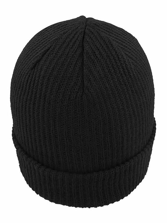Ribbed Beanie Cap Black