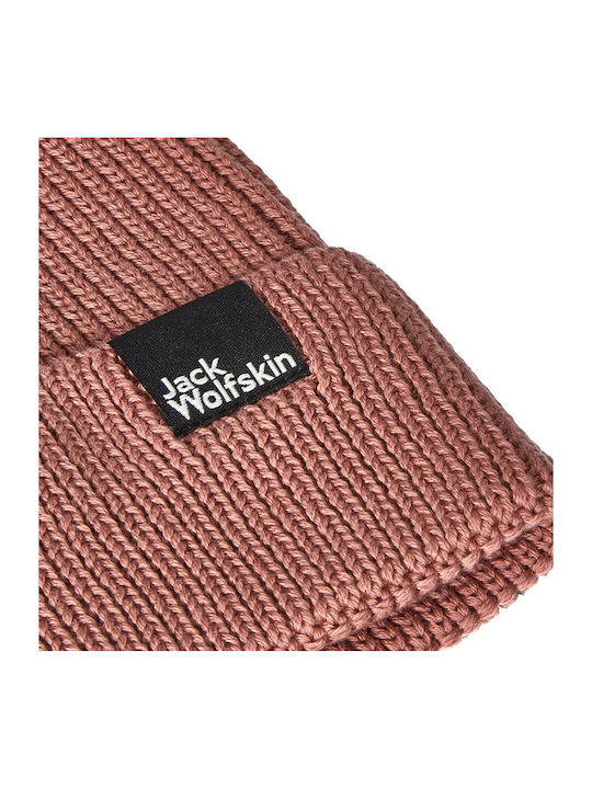Beanie Unisex Σκούφος Πλεκτός σε Ροζ χρώμα
