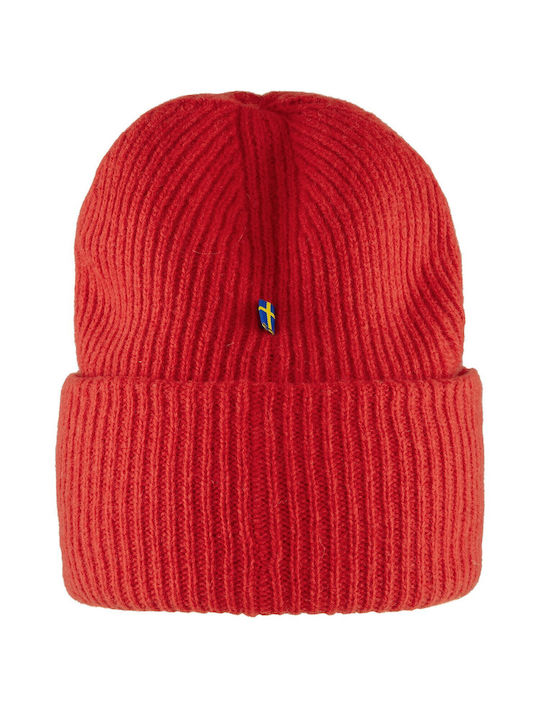Fjallraven Ribbed Beanie Cap Red