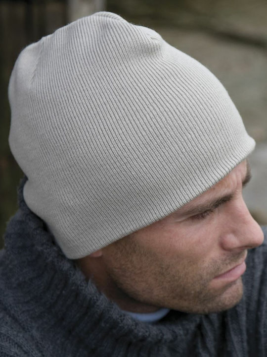 Knitted Beanie Cap Beige
