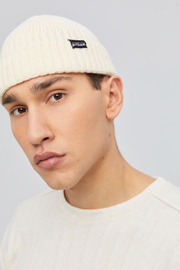 Ribbed Beanie Cap Beige
