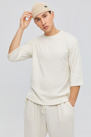 Ribbed Beanie Cap Beige