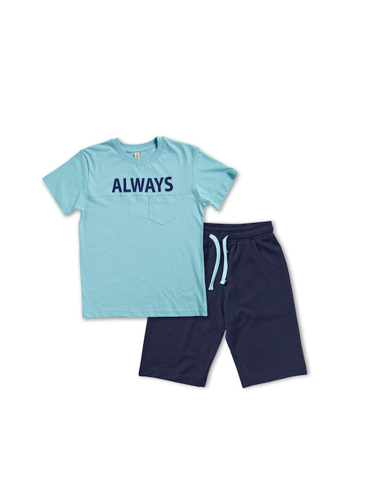 Reflex Kids Set with Shorts Summer 2pcs Light Blue