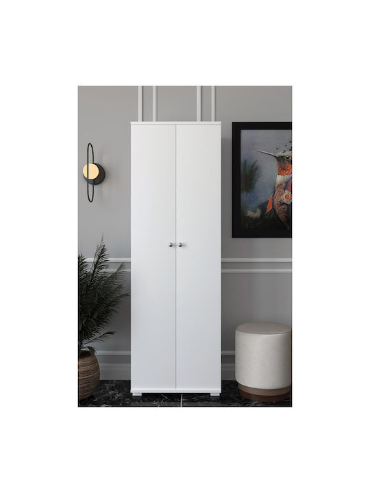 Roseline Επιδαπέδιο Ντουλάπι Λευκό 50x30x183εκ.
