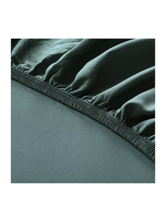 Hauz Sheet Super-Double with Elastic 160x200+40cm. Green