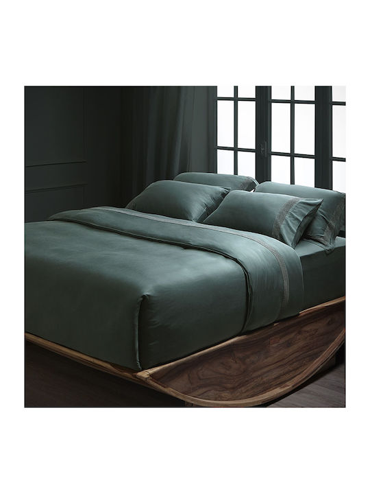 Hauz Sheet Super-Double with Elastic 160x200+40cm. Green