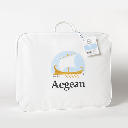 Aigaion Single Quilt with Microfiber Filling 160x240cm White