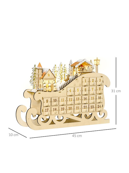 HomCom Advent Calendar Wooden