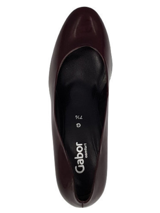 Pantofi cu toc Burgundy